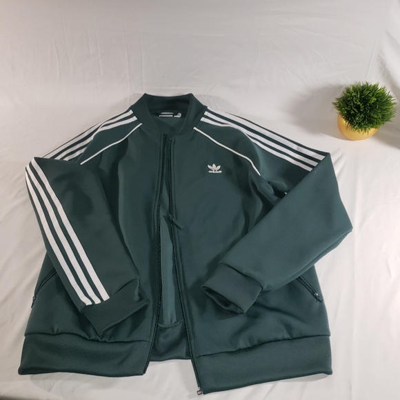 adidas green womens jacket